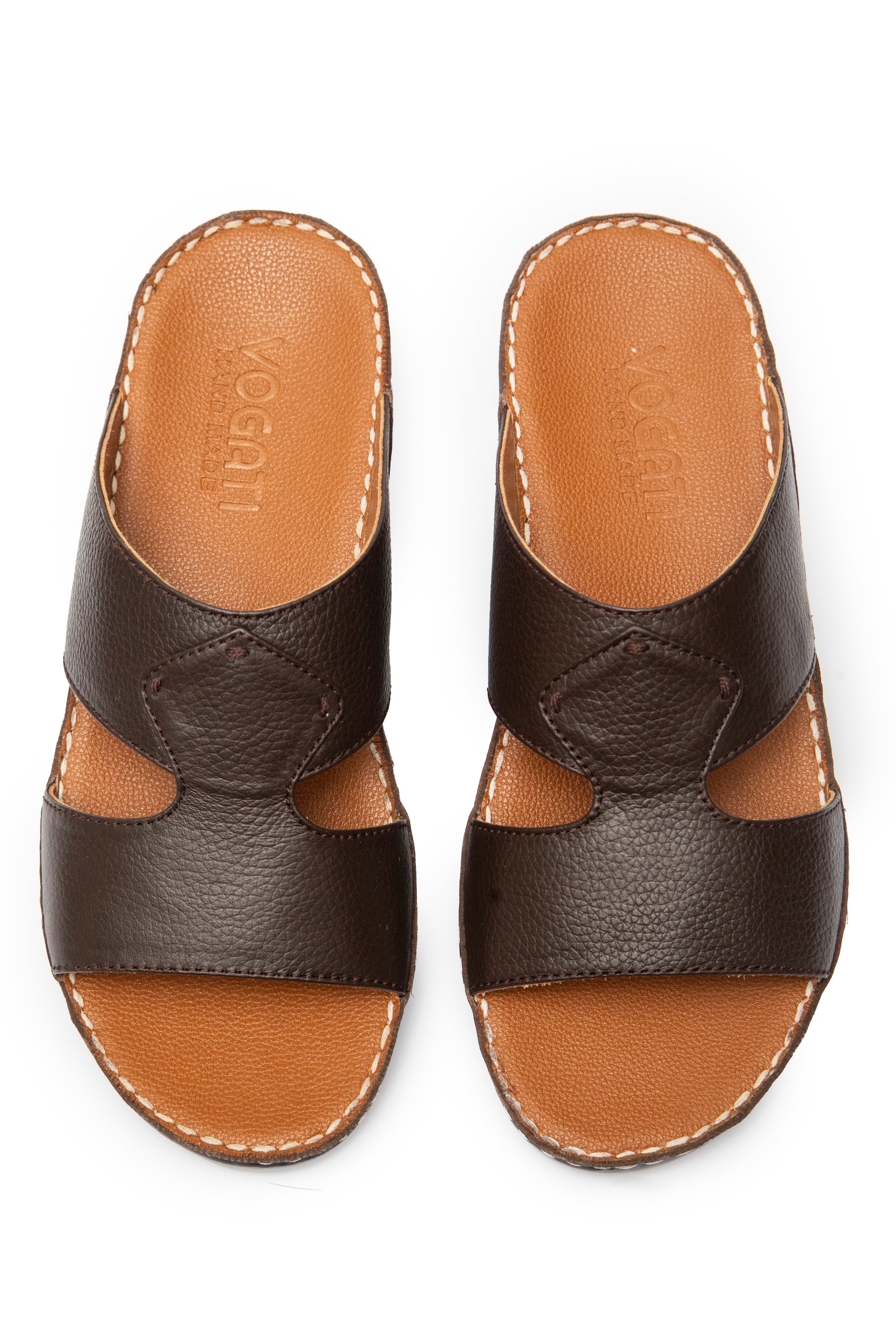 Handmade Arabic Slippers - Brown