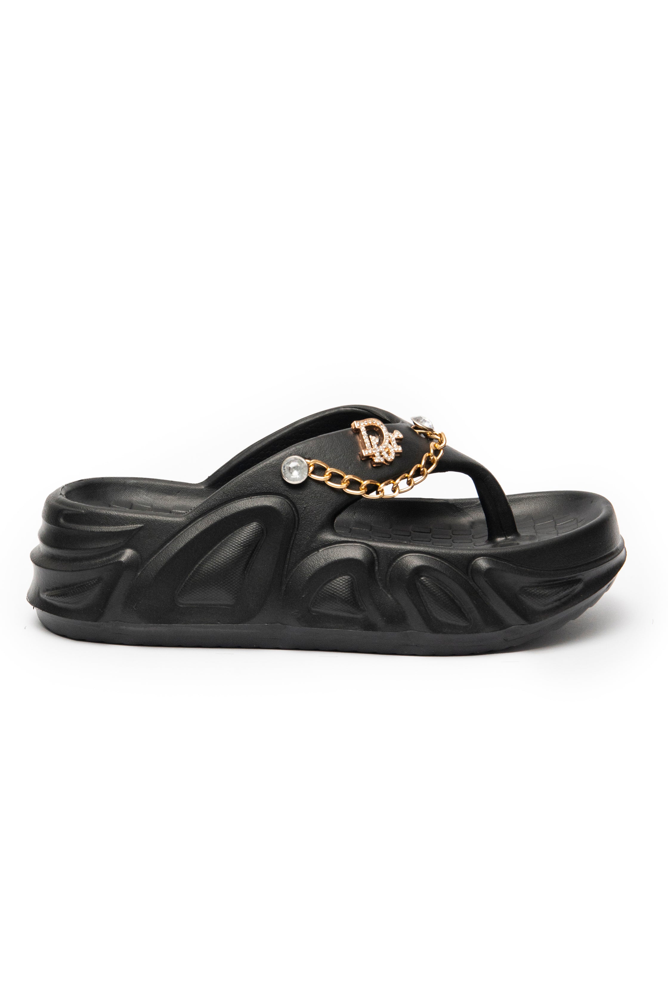 Women’s Casual Platform Slippers black